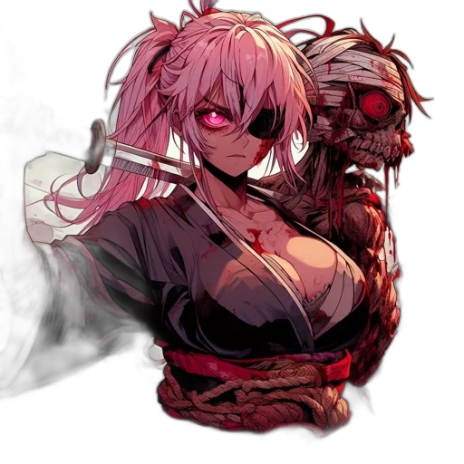 dragon, weapon, staff, mask transparent PNG cut-out