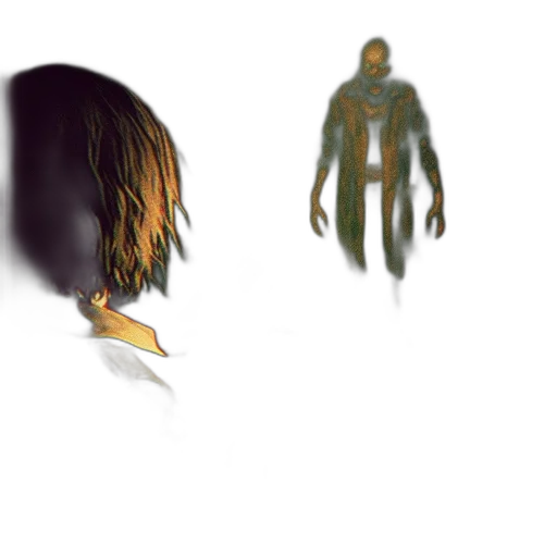 creature, robot, mask, hair transparent PNG cut-out