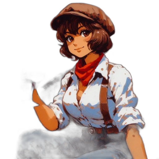 staff, hat, weapon, jacket transparent PNG cut-out