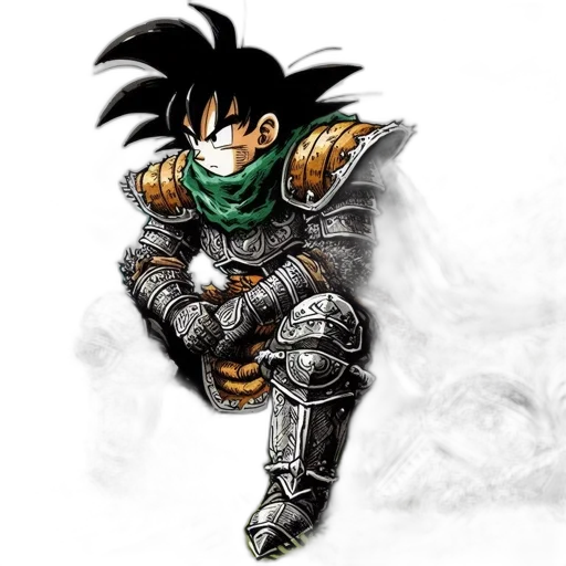 dragon, sword, jacket, staff transparent PNG cut-out
