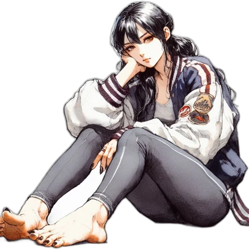 jacket, face, jewelry, shoes transparent PNG cut-out