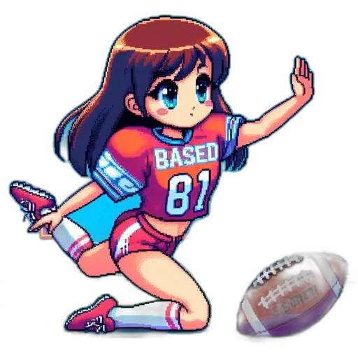 cartoon, pixel art, anime, vaporwave transparent PNG cut-out