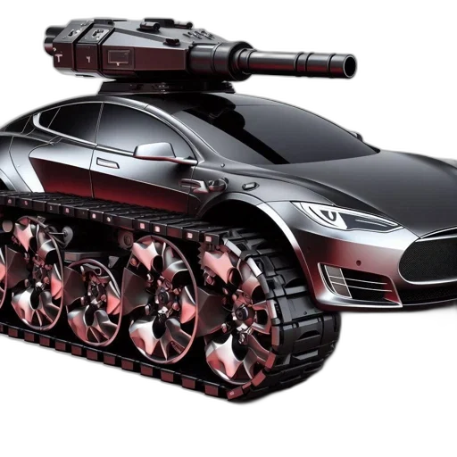 car, weapon, concept art, 3d render transparent PNG cut-out