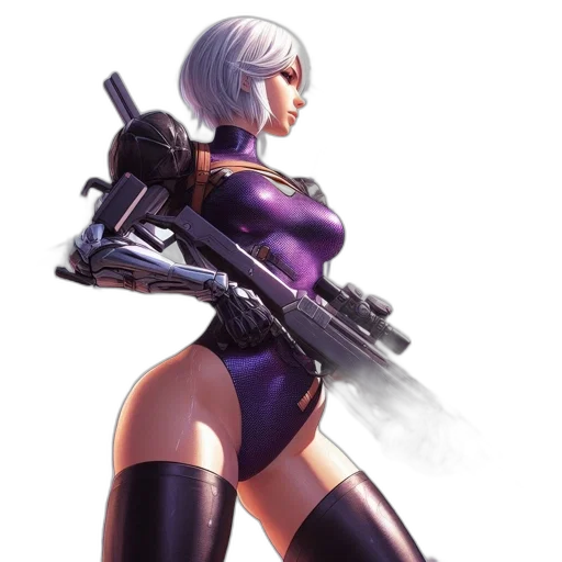 weapon, robot, concept art, cyberpunk transparent PNG cut-out