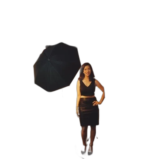 umbrella, dress, staff, hat transparent PNG cut-out