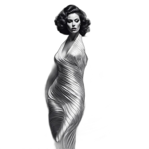 dress, hair, photorealistic, concept art transparent PNG cut-out