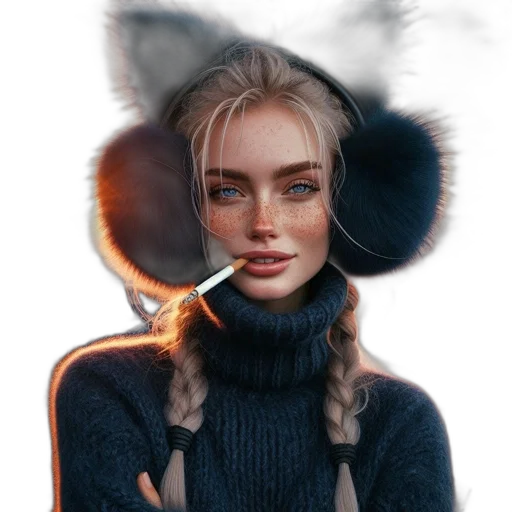 jacket, hat, face, mask transparent PNG cut-out
