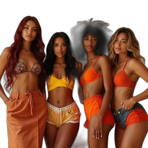 girls, spice, crew, left transparent PNG cut-out