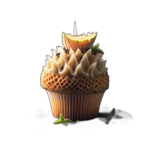 food, crown, hat, 3d render transparent PNG cut-out