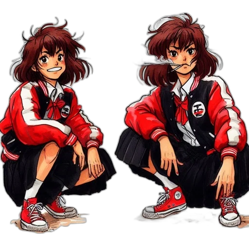 jacket, concept art, anime, cartoon transparent PNG cut-out