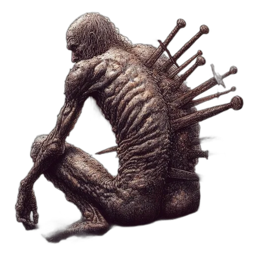 creature, staff, robot, hair transparent PNG cut-out