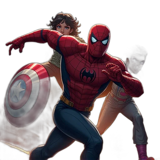 comic book art, concept art, fantasy art, 3d render transparent PNG cut-out