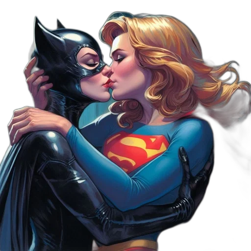 comic book art, concept art, batgirl, shares transparent PNG cut-out