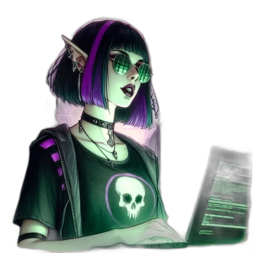 staff, fantasy art, cyberpunk, concept art transparent PNG cut-out