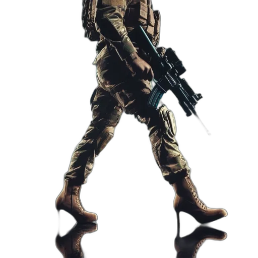 weapon, staff, jacket, robot transparent PNG cut-out