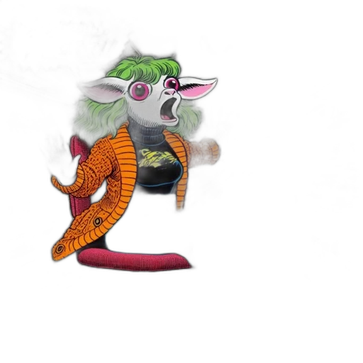 creature, animal, dragon, staff transparent PNG cut-out
