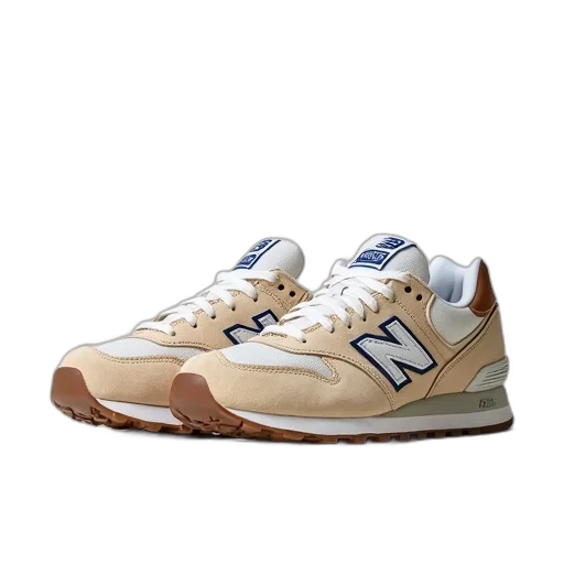 shoes, 3d render, pair, beige transparent PNG cut-out