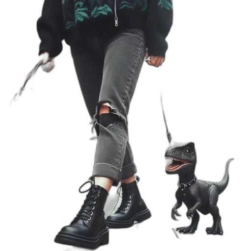 creature, animal, jacket, shoes transparent PNG cut-out