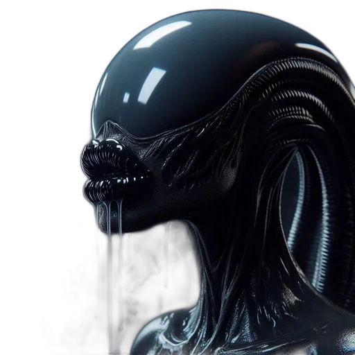mask, creature, concept art, 3d render transparent PNG cut-out