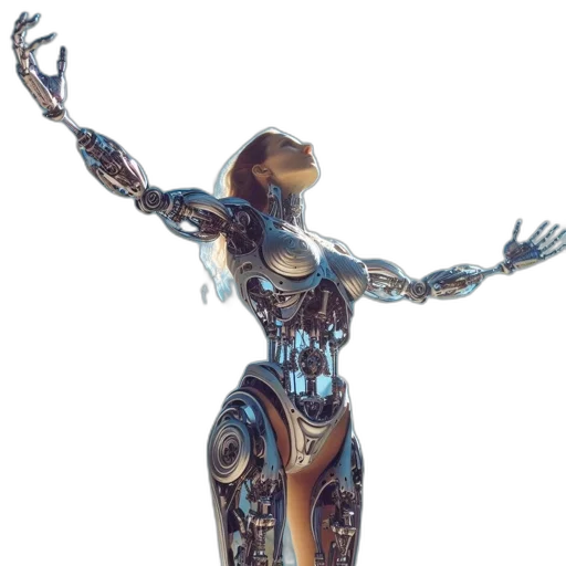 robot, jewelry, 3d render, concept art transparent PNG cut-out