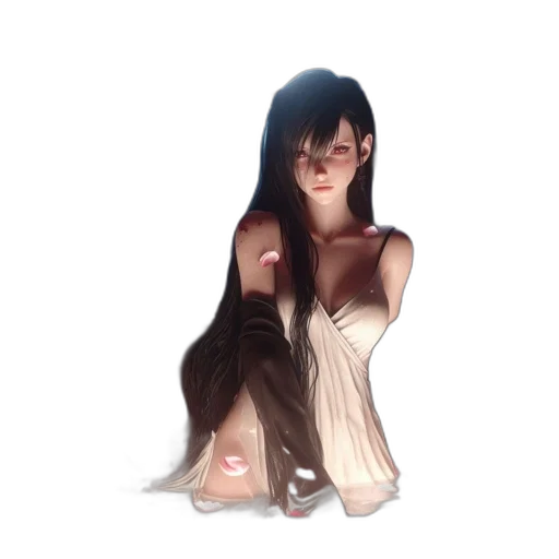 dress, hair, creature, mask transparent PNG cut-out