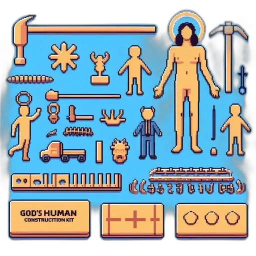 concept art, pixel art, cyberpunk, illustrated transparent PNG cut-out