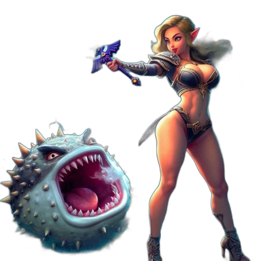 weapon, staff, creature, concept art transparent PNG cut-out