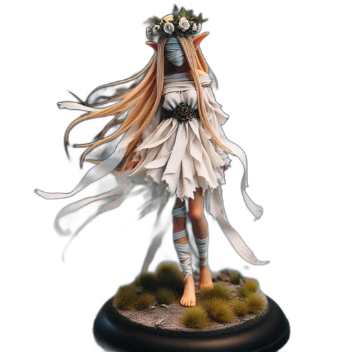 dress, staff, fantasy art, concept art transparent PNG cut-out