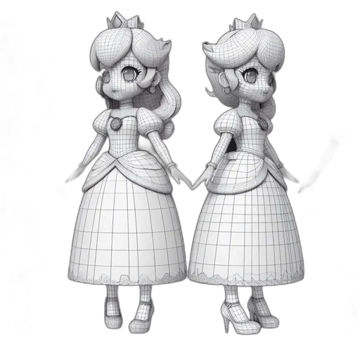 dress, concept art, 3d render, pencil sketch transparent PNG cut-out