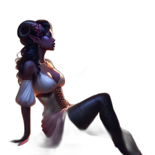dress, creature, robot, staff transparent PNG cut-out