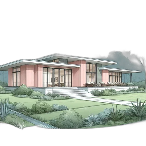 building, 3d render, concept art, photorealistic transparent PNG cut-out