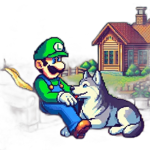 animal, creature, furniture, pixel art transparent PNG cut-out