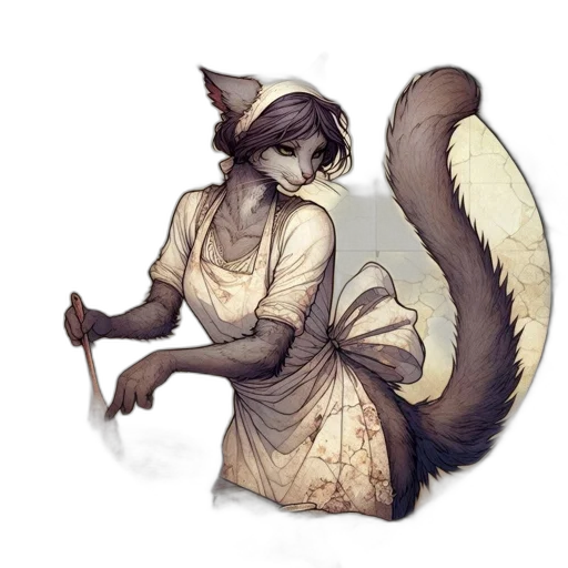 staff, creature, dragon, dress transparent PNG cut-out