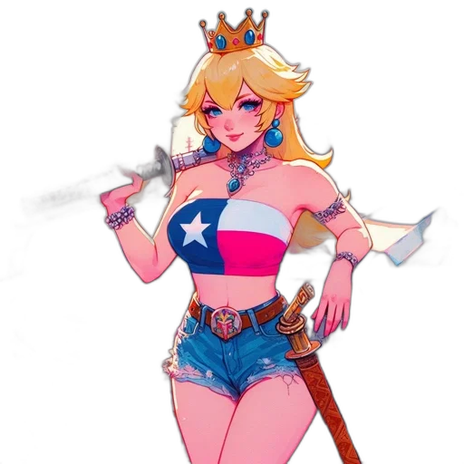 weapon, staff, sword, crown transparent PNG cut-out