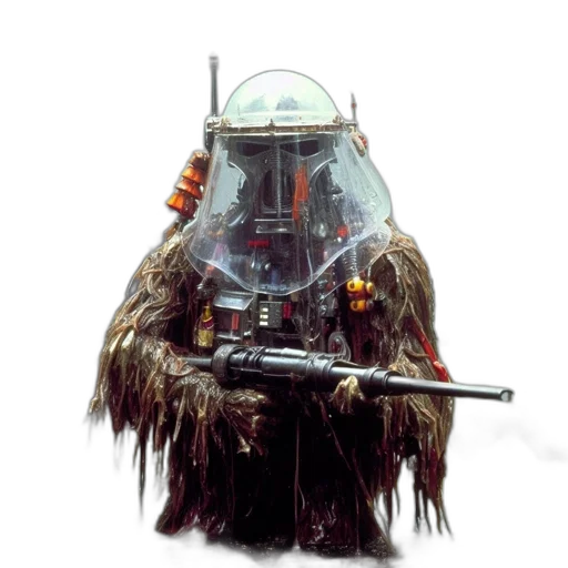 weapon, robot, staff, mask transparent PNG cut-out