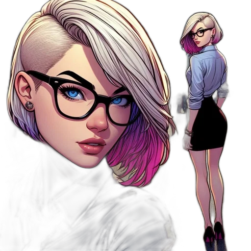 comic book art, concept art, cartoon, fantasy art transparent PNG cut-out