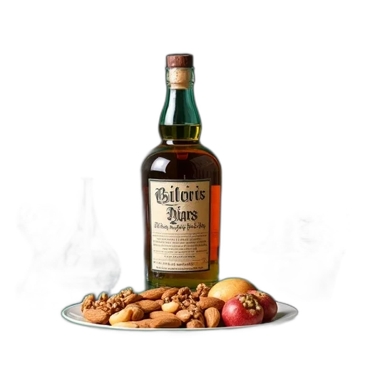 bottle, food, crown, 3d render transparent PNG cut-out