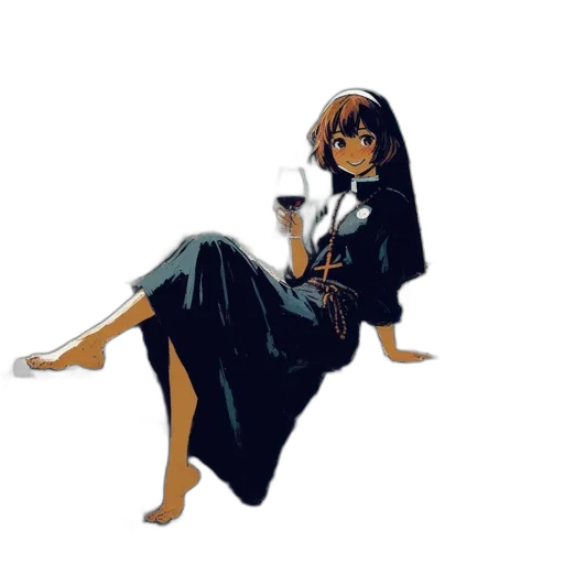 dress, bottle, umbrella, staff transparent PNG cut-out