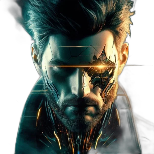 face, mask, cyberpunk, concept art transparent PNG cut-out