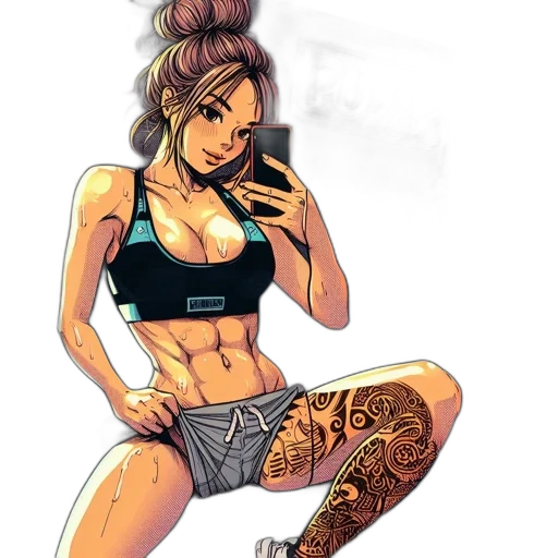 comic book art, cartoon, concept art, cyberpunk transparent PNG cut-out