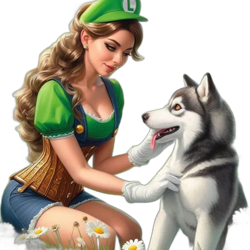 animal, dress, staff, jewelry transparent PNG cut-out