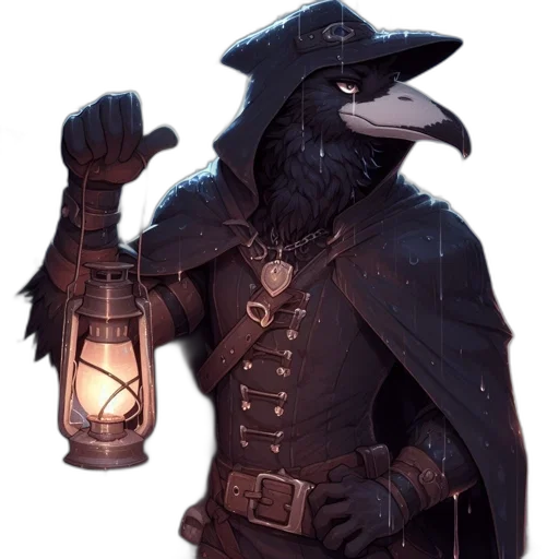 staff, mask, jacket, hat transparent PNG cut-out