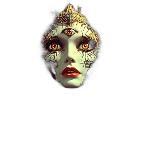 mask, face, creature, crown transparent PNG cut-out
