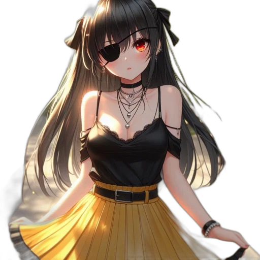 dress, staff, mask, jewelry transparent PNG cut-out