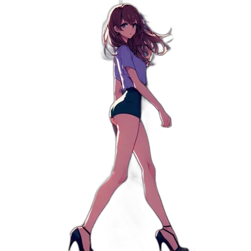 dress, shoes, concept art, cartoon transparent PNG cut-out