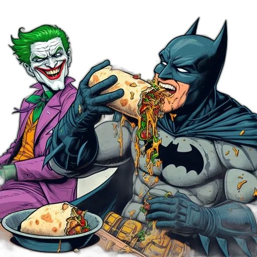 food, comic book art, concept art, joker transparent PNG cut-out