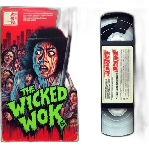 comic book art, vhs, tape, cover transparent PNG cut-out