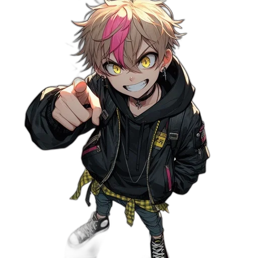 jacket, weapon, staff, creature transparent PNG cut-out