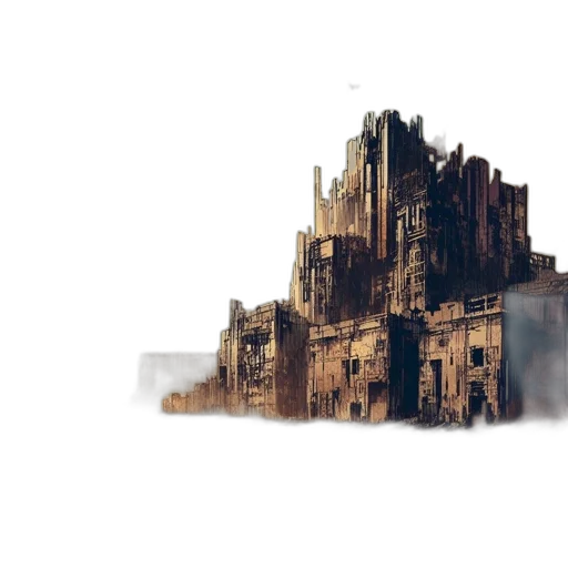 building, robot, concept art, 3d render transparent PNG cut-out