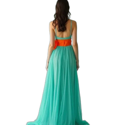 dress, green, colorful, blue transparent PNG cut-out